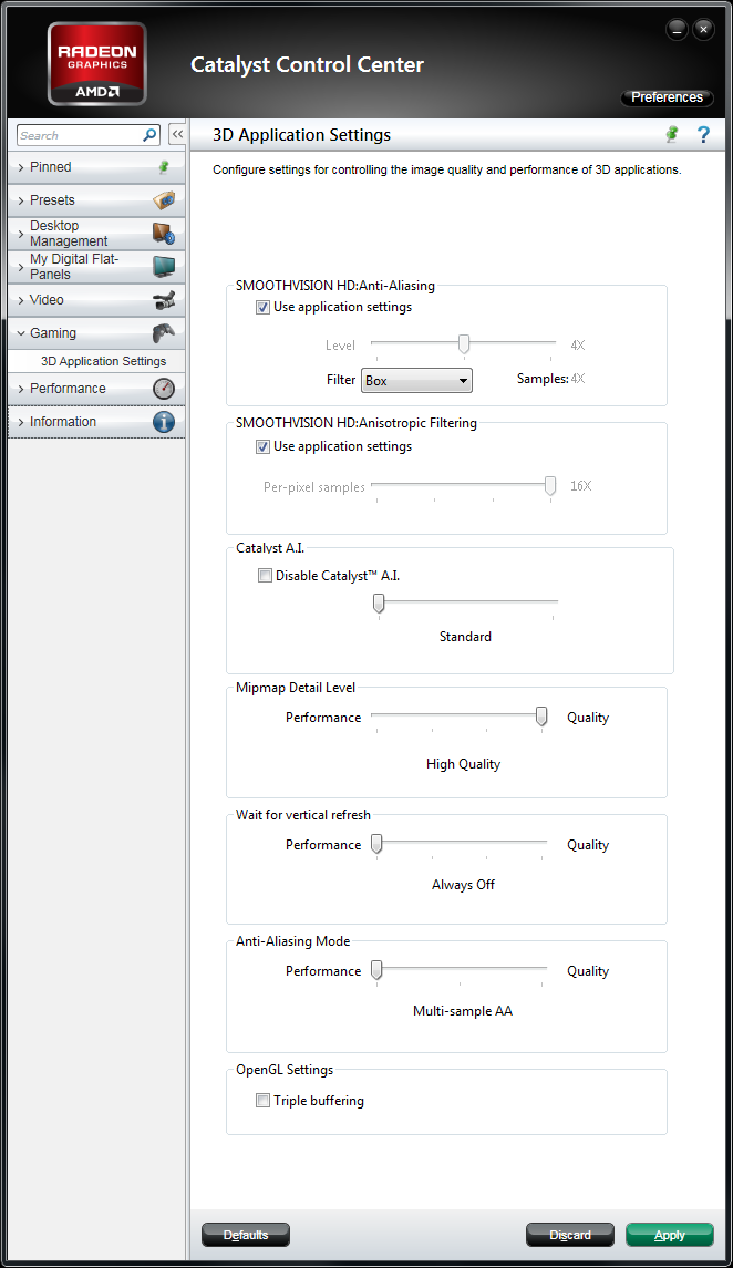 Catalyst 11.1 WHQL 3D options on HD 5870