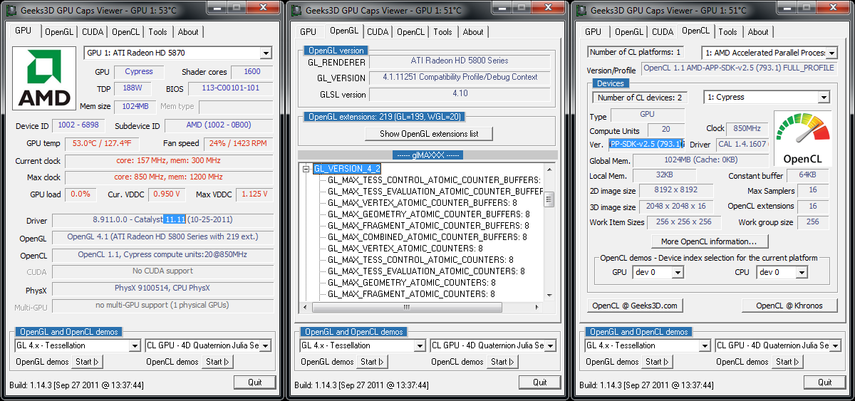 AMD Catalyst 11.11 WHQL GPU Caps Viewer